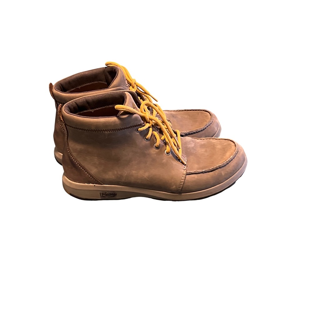 Chaco Barbary Mens Brown Leather Suede Moc Toe Lace Up Ankle Boots Sz 9 - Picture 3 of 8